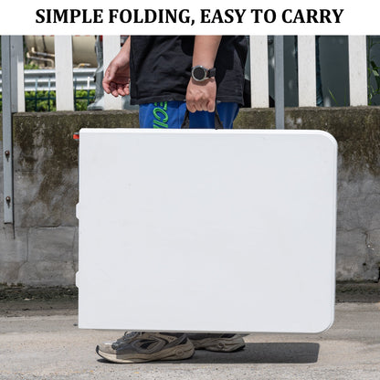 8 - Foot Folding Utility Table Portable Plastic Event Table Heavy - Duty AMCPT2474 - with | Sold by Uncle Wiener's Wholesale