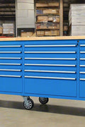 8 FT 24 - Drawer Fatboy Tool Workbench | Heavy - Duty Bench with Power & USB Options - with Pink | Sold by Uncle Wiener's Wholesale