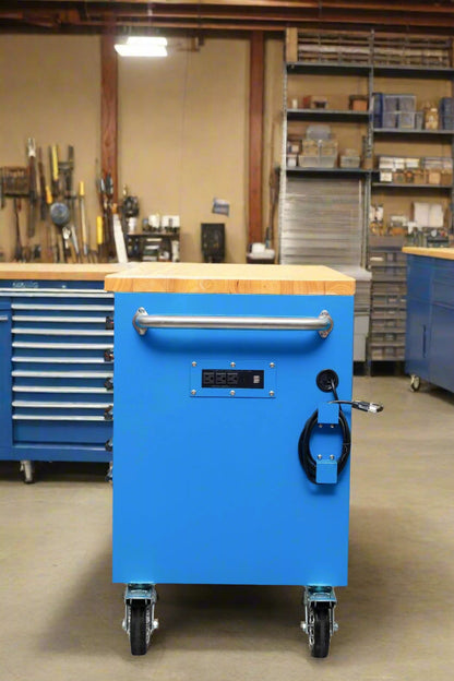 8 FT 24 - Drawer Fatboy Tool Workbench | Heavy - Duty Bench with Power & USB Options - with Pink | Sold by Uncle Wiener's Wholesale