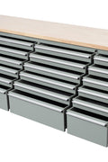 8 FT 24 - Drawer Fatboy Tool Workbench | Heavy - Duty Bench with Power & USB Options - with Cement Gray | Sold by Uncle Wiener's Wholesale