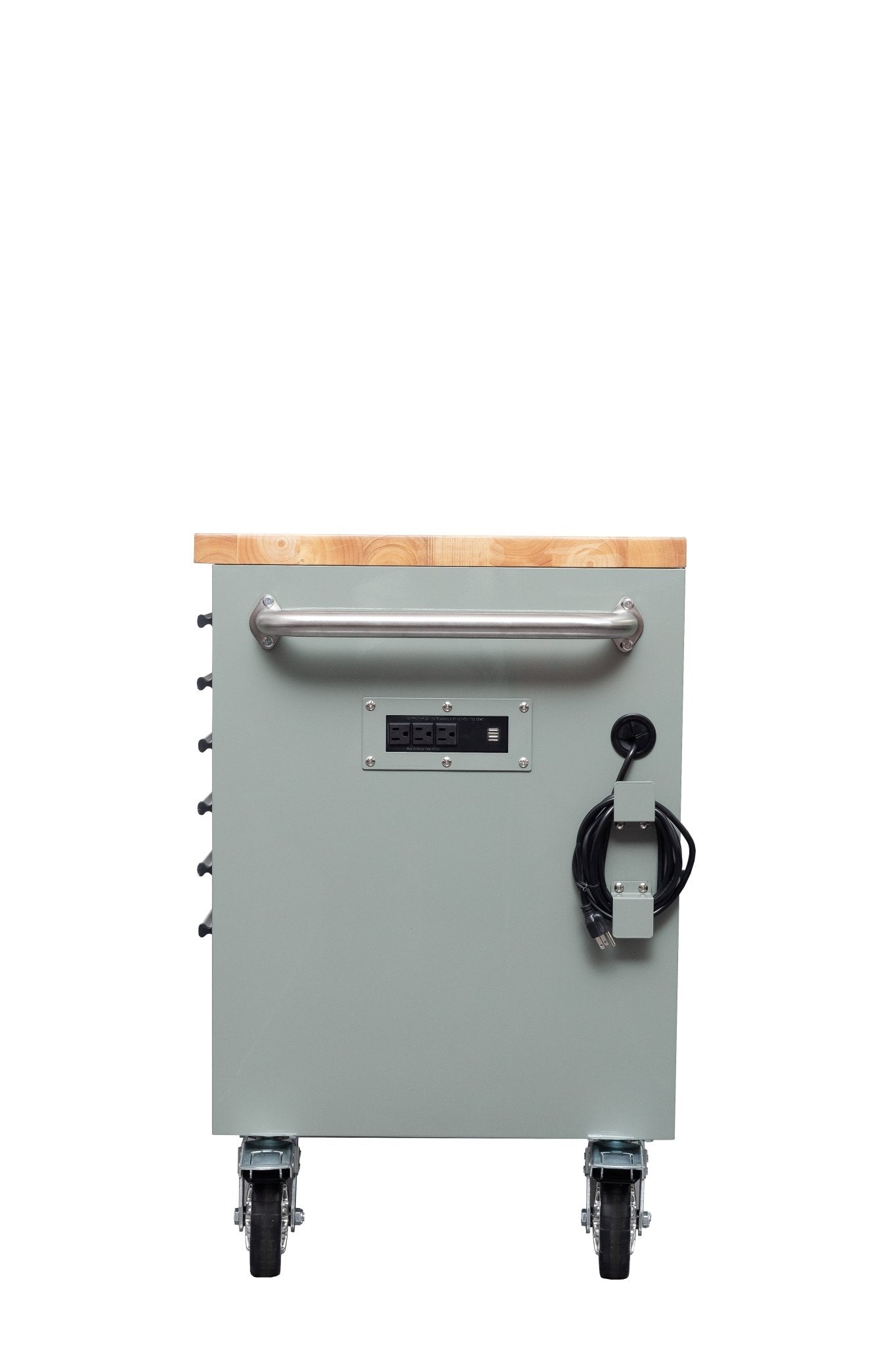 8FT Fatboy industrial tool bench with drawers and USB ports
Heavy-duty 24-drawer tool bench with stainless steel finish
Workshop organization tool bench with hardwood top
Mobile workbench with caster wheels and lockable drawers