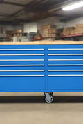 8 FT 24 - Drawer Fatboy Tool Workbench | Heavy - Duty Bench with Power & USB Options - with Pink | Sold by Uncle Wiener's Wholesale