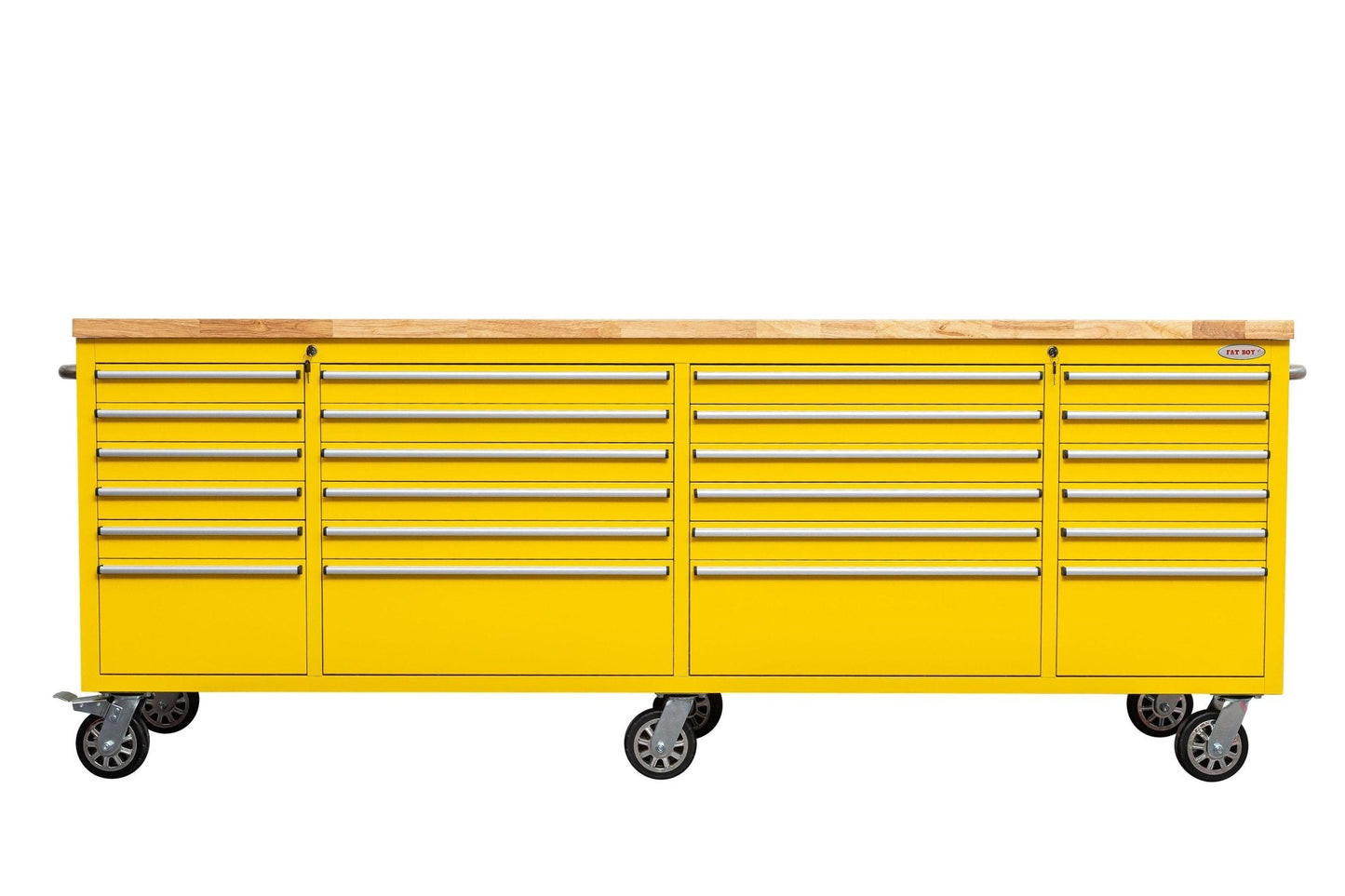 8 FT Fatboy 24 - Drawer Heavy - Duty Workbench with Power Outlets & USB Charging – Industrial Tool Bench for Garage & Workshop Organization | - with Gun Metal Stainless Steel Black | Sold by Uncle Wiener's Wholesale