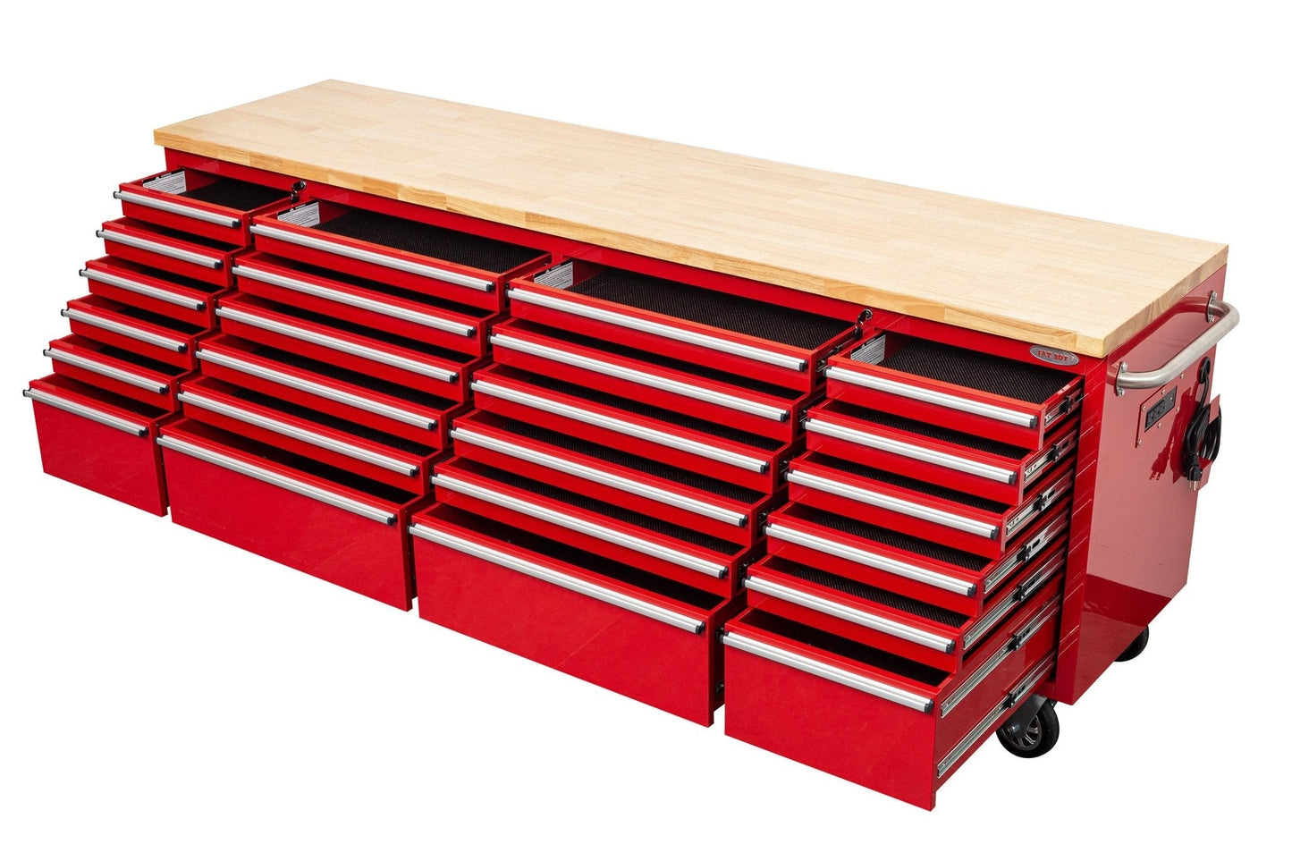 8 FT Fatboy 24 - Drawer Heavy - Duty Workbench with Power Outlets & USB Charging – Industrial Tool Bench for Garage & Workshop Organization | - with Yellow | Sold by Uncle Wiener's Wholesale