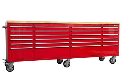 8 FT Fatboy 24 - Drawer Heavy - Duty Workbench with Power Outlets & USB Charging – Industrial Tool Bench for Garage & Workshop Organization | - with Yellow | Sold by Uncle Wiener's Wholesale