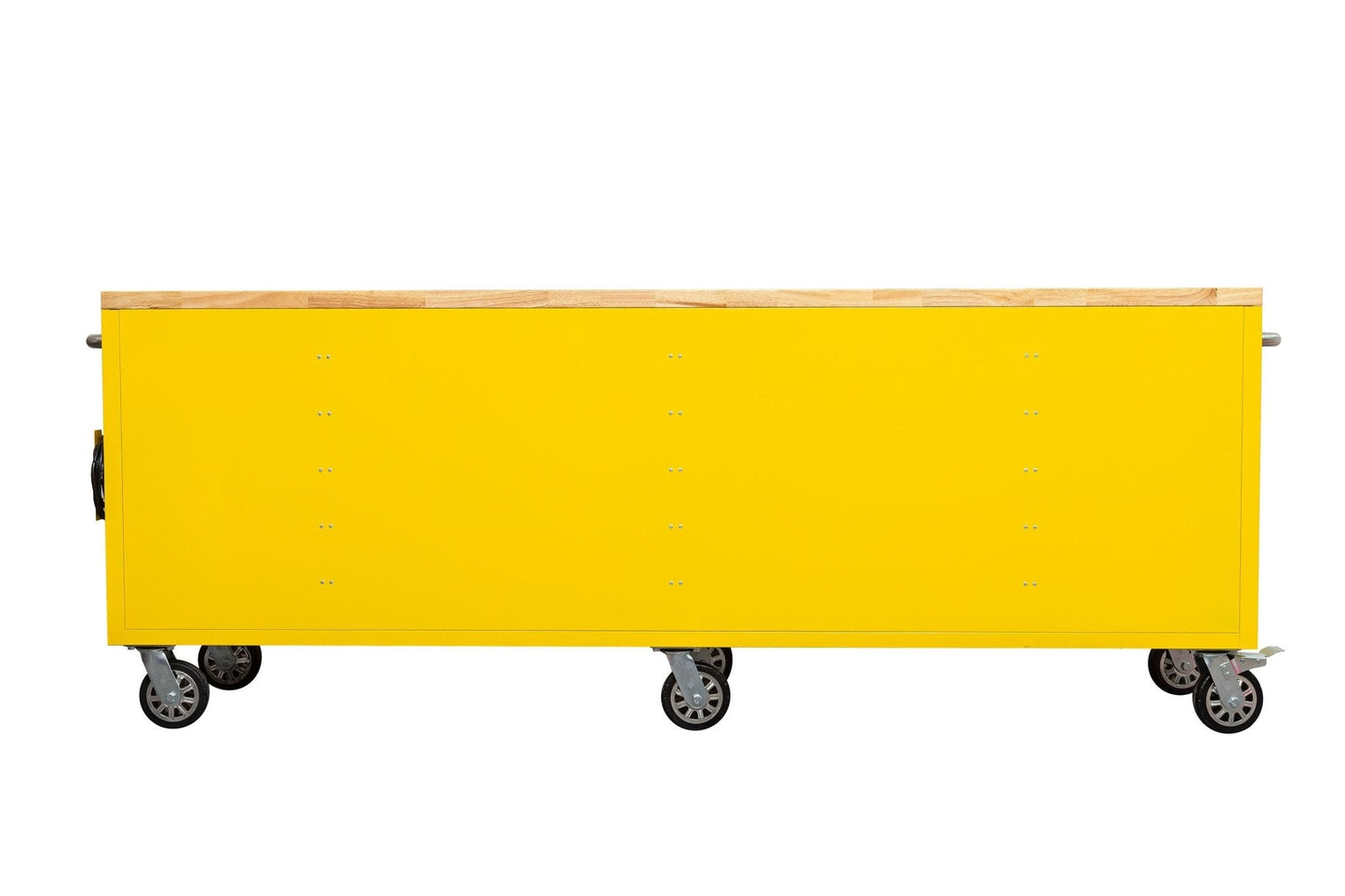 8 FT Fatboy 24 - Drawer Heavy - Duty Workbench with Power Outlets & USB Charging – Industrial Tool Bench for Garage & Workshop Organization | - with Gun Metal Stainless Steel Black | Sold by Uncle Wiener's Wholesale