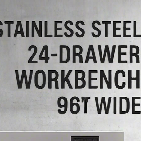 8FT Fatboy industrial tool bench with drawers and USB ports
Heavy-duty 24-drawer tool bench with stainless steel finish
Workshop organization tool bench with hardwood top
Mobile workbench with caster wheels and lockable drawers
