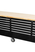 8 FT Fatboy Workbench – 24 - Drawer Heavy - Duty Tool Bench with Power & USB | FB24D8FT - with Stainless Steel | Sold by Uncle Wiener's Wholesale