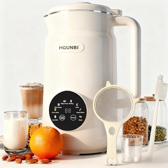 8-in-1 Automatic Nut Milk Maker Machine 50oz – Plant-Based Soy, Almond & Oat Milk Blender with Self-Cleaning, Keep Warm & 12-Hour Delay - Electronics with | Sold by Uncle Wiener's Wholesale