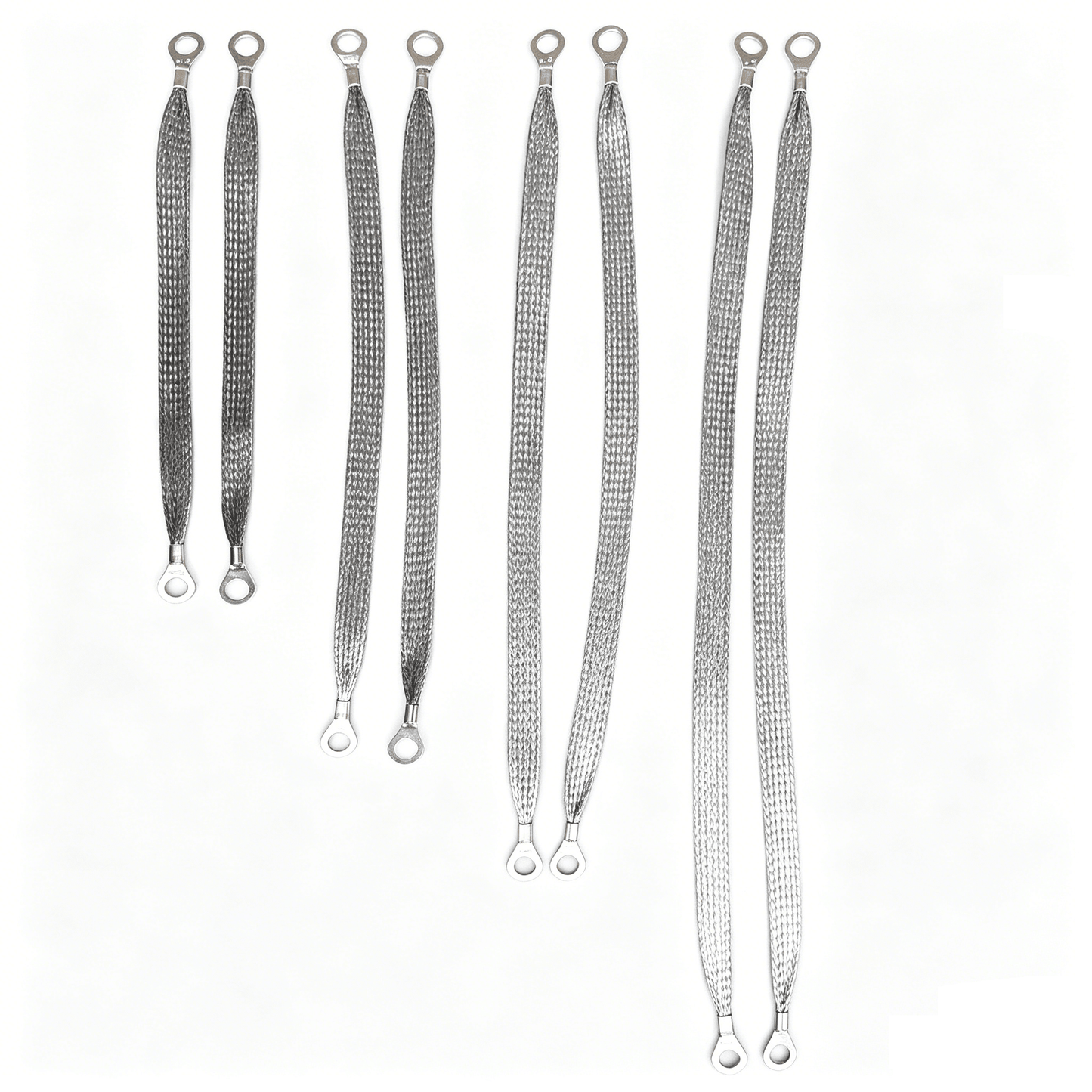 8-Piece Braided Copper Car Ground Strap Set Assorted Sizes CGS84 - with | Sold by Uncle Wiener's Wholesale