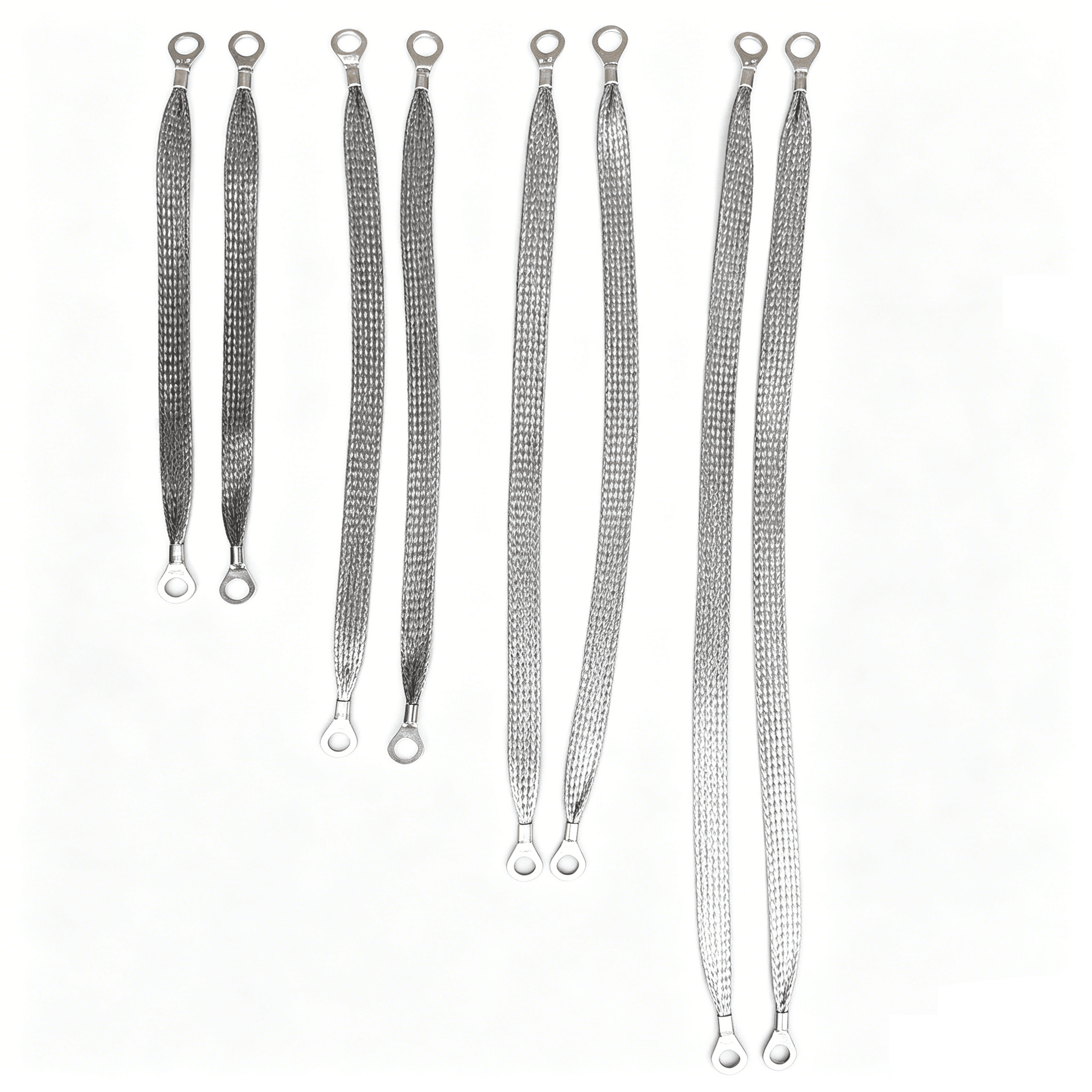 8-Piece Braided Copper Car Ground Strap Set Assorted Sizes CGS84 - with | Sold by Uncle Wiener's Wholesale