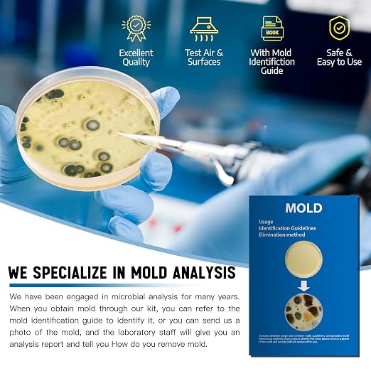 8-Test DIY Mold Test Kit for Home – Indoor Air, Surface & HVAC Mold Testing Kit with Identification Guide - General Equipment with | Sold by Uncle Wiener's Wholesale
