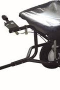 80 LB Towable Fertilizer & Salt Spreader – All - Season Broadcast with Pneumatic Tires | 851011S - Towable Broadcast Spreader with | Sold by Uncle Wiener's Wholesale