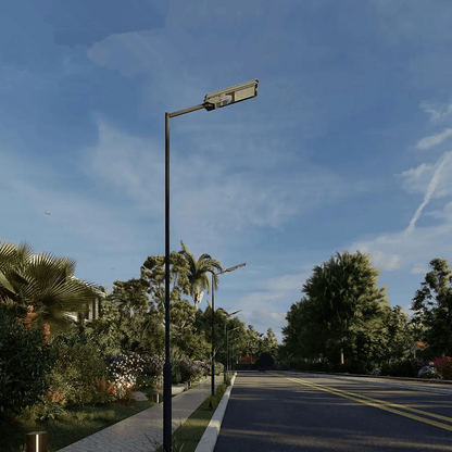 800W All - in - One Solar LED Street Light with Arm & Bracket – Motion Sensor, Remote, 3000 Lumens, IP65 Outdoor Light QYJM03800 - with | Sold by Uncle Wiener's Wholesale