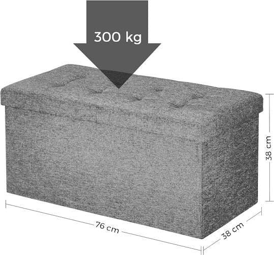 80L Gray Storage Bench Footrest Padded Seat LSF46GYZ - with | Sold by Uncle Wiener's Wholesale