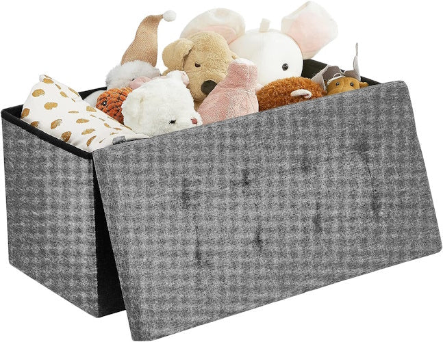 80L Gray Storage Bench Footrest Padded Seat LSF46GYZ - with | Sold by Uncle Wiener's Wholesale