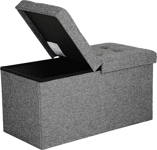80L Gray Storage Bench Footrest Padded Seat LSF46GYZ - with | Sold by Uncle Wiener's Wholesale