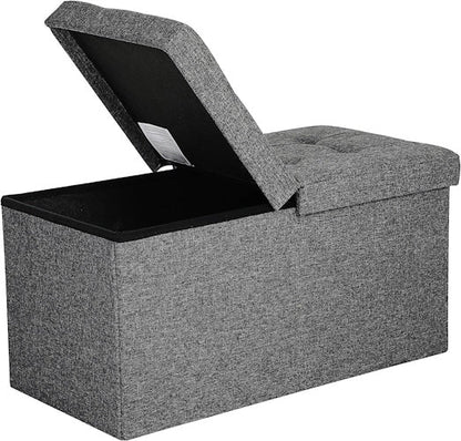 80L Gray Storage Bench Footrest Padded Seat LSF46GYZ - with | Sold by Uncle Wiener's Wholesale