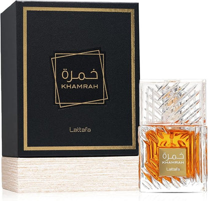Lattafa Khamrah 100ml Eau de Parfum – Unisex Long Lasting Warm Spicy Vanilla Fragrance for Men & Women
