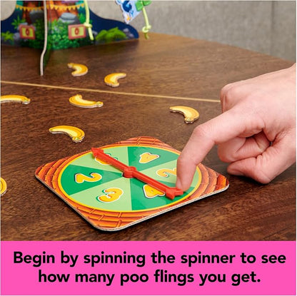 Spin Master Monkey See Monkey Poo Family Game – Funny Monkey Flinging & Tree Climbing Kids Board Game for 2–4 Players, Ages 4+