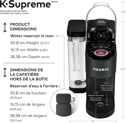 Keurig K-Supreme Single Serve Coffee Maker – K-Cup Pod Brewer with MultiStream Technology, 4 Brew Sizes & 66 oz Dual-Position Reservoir