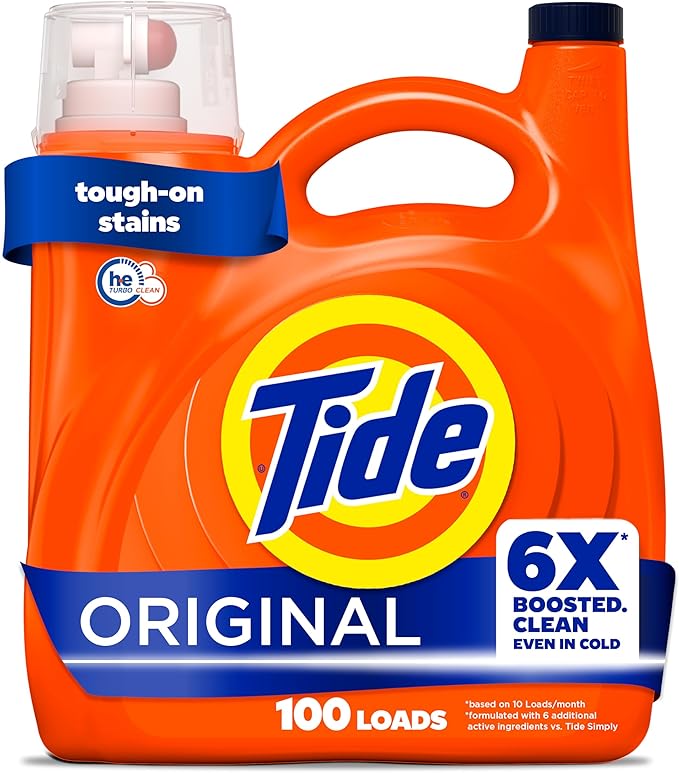 Tide Original Liquid Laundry Detergent Assorted size – assorted quantity Loads Concentrated HE Detergent for Cold Water