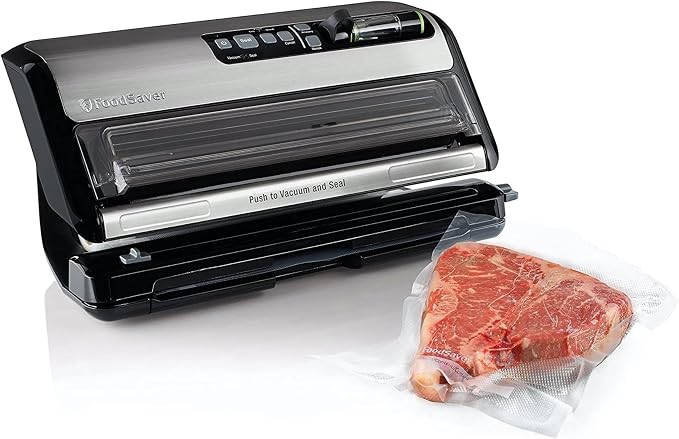 FoodSaver FM5200 2-in-1 Vacuum Sealer Machine – Express Bag Maker, Handheld Sealer, Automatic Moisture Detection & Starter Bags