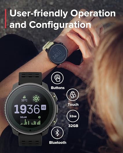 SUUNTO Vertical Titanium Solar GPS Adventure Watch – 49mm Outdoor Multisport Smartwatch with Offline Maps, Dual-Band GPS, Solar Charging & Long Battery Life