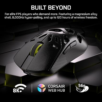 Corsair SABRE v2 PRO Wireless MG FPS Gaming Mouse – 33,000 DPI, 8,000Hz Hyper-Polling, Magnesium
