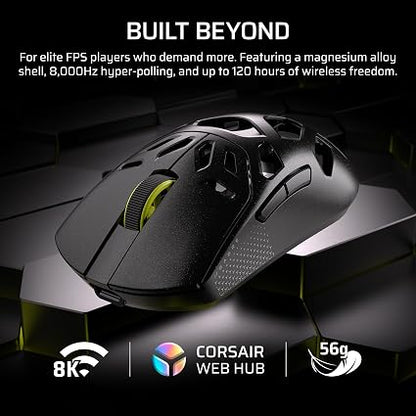 Corsair SABRE v2 PRO Wireless MG FPS Gaming Mouse – 33,000 DPI, 8,000Hz Hyper-Polling, Magnesium