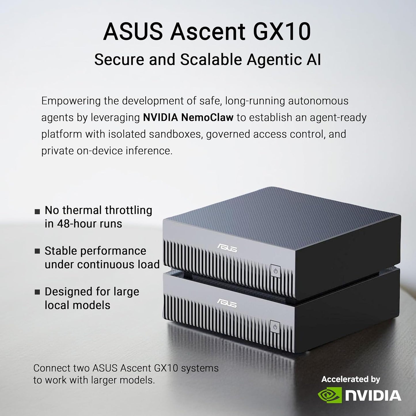 ASUS Ascent GX10 AI Supercomputer – NVIDIA GB10, 128GB Unified Memory, 1TB NVMe – Open Box