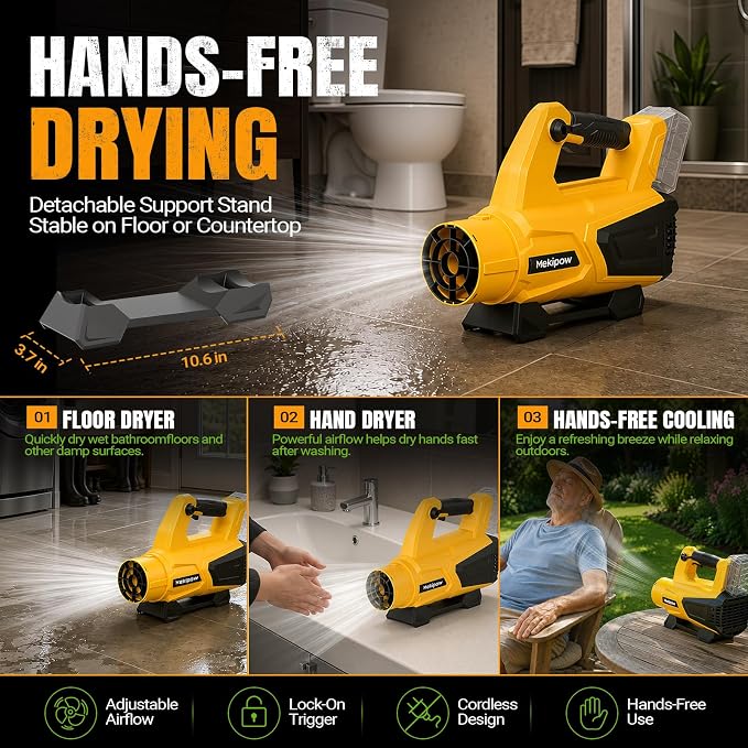 Cordless Brushless Electric Leaf Blower with Battery & Charger – Lightweight Handheld Garden Blower for Lawn Care, Patio, Garage & Yard Cleanup