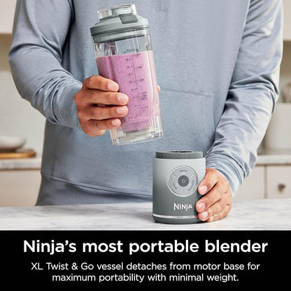 Ninja Blast Max BC251CSL Portable Blender – 22 oz Cordless Twist & Go Blender with Auto-iQ