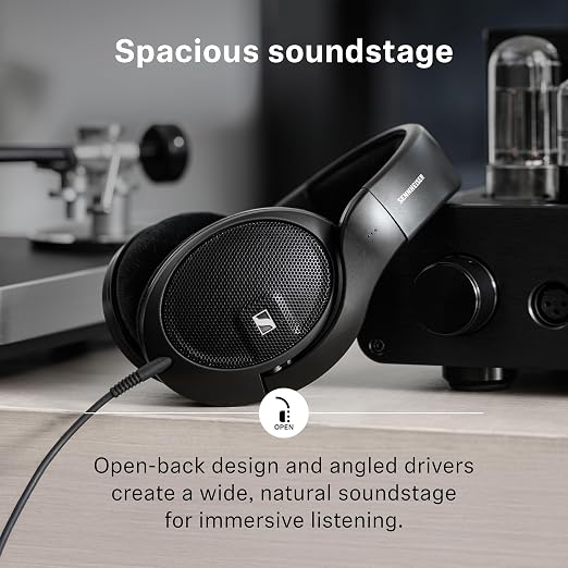 Sennheiser HD 560S Open-Back Audiophile Headphones – Neutral Reference Sound, 120 Ohm, Detachable Cable