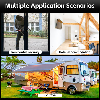 Lckoeiy Adjustable Door Security Bar – Heavy-Duty Door Jammer & Sliding Patio Door Security Bar, White
