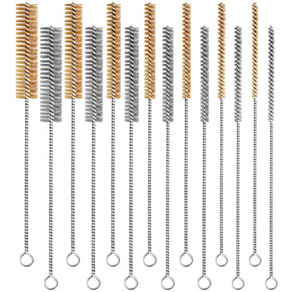 14-Piece Brass & Stainless Steel Tube Cleaning Brush Set T0982