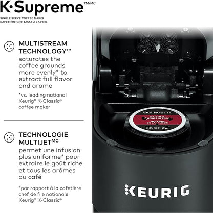 Keurig K-Supreme Single Serve Coffee Maker – K-Cup Pod Brewer with MultiStream Technology, 4 Brew Sizes & 66 oz Dual-Position Reservoir