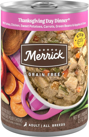Merrick Grain Free Wet Dog Food – Assorted Flavours & Pack Sizes, Premium Canned Adult Dog Food