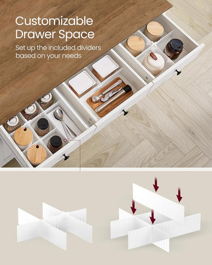 Farmhouse Buffet Cabinet with 3 Drawers & Adjustable Shelves – Coffee Bar Sideboard with Cable Management Rustic White & Honey Brown BBK371W01V1