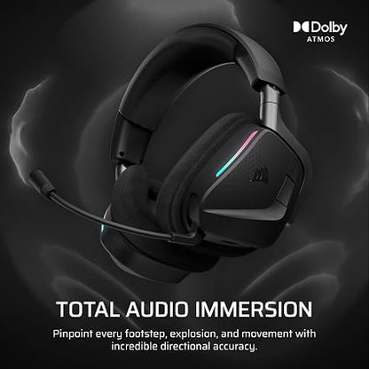 Corsair VOID v2 MAX Wireless Gaming Headset – 2.4GHz & Bluetooth, Dolby Atmos, 70-Hour Battery, Carbon