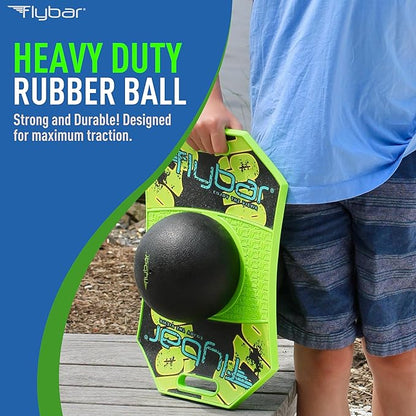 Flybar Pogo Trick Ball Balance Board for Kids – Anti-Slip Bounce Board with Pump, Indoor & Outdoor Toy, Ages 6+, Green Mean