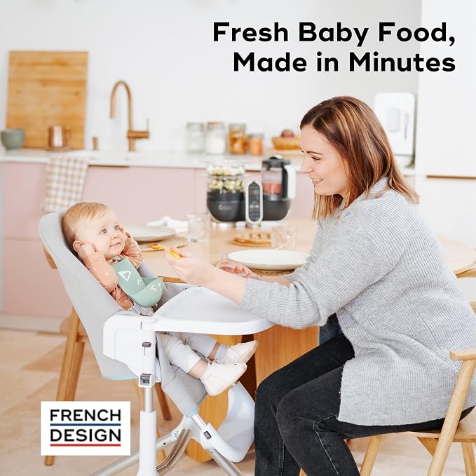 Babymoov Duo Meal Station 6-in-1 Baby Food Maker – Steamer, Blender, Bottle Warmer, Sterilizer, Defroster & Reheater