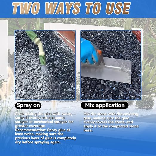 Mulch & Gravel Glue – Heavy-Duty Landscape Binder for Rocks, Pea Gravel, Bark & Garden Stabilization