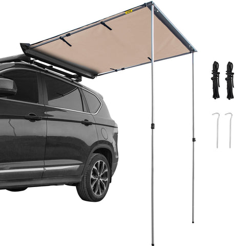 8.2×8.2 ft Retractable Car Side Awning – Waterproof Vehicle Tent with Adjustable Height & UV Protection - with | Sold by Uncle Wiener's Wholesale
