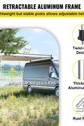8.2×8.2 ft Retractable Car Side Awning – Waterproof Vehicle Tent with Adjustable Height & UV Protection - with | Sold by Uncle Wiener's Wholesale