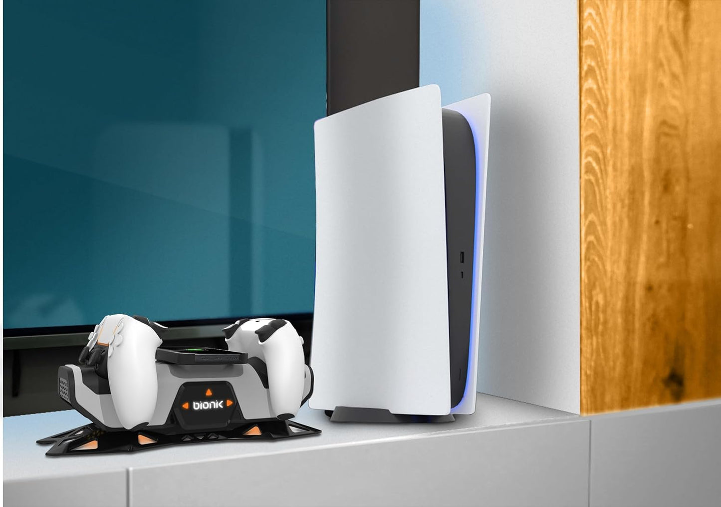 Bionik Power Stand 3-in-1 Bundle for PlayStation 5 with Dual Controller Charger and Gaming Headset
