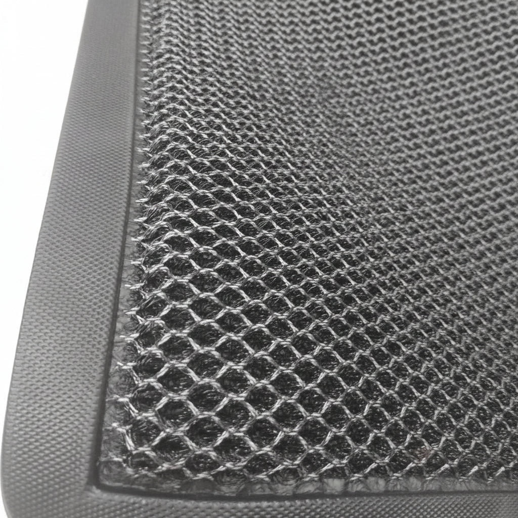 Heavy-duty 2x3 FT dirt catcher mat on light wood floor
Non-slip rubber backing for entry mat safety
Rolled-up doormat showing thickness and texture
Close-up of dirt-trapping texture on entry mat