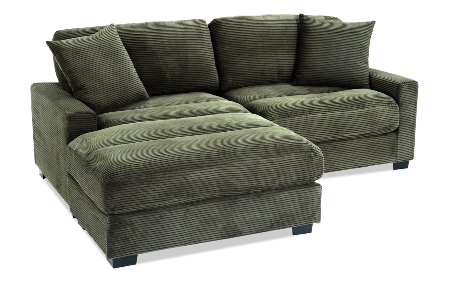 86" L-Shape Sectional Sofa with Reversible Ottoman & Pillows – Left/Right Chaise Couch Gray/Teal/Avocado BO958 - with Avocado | Sold by Uncle Wiener's Wholesale
