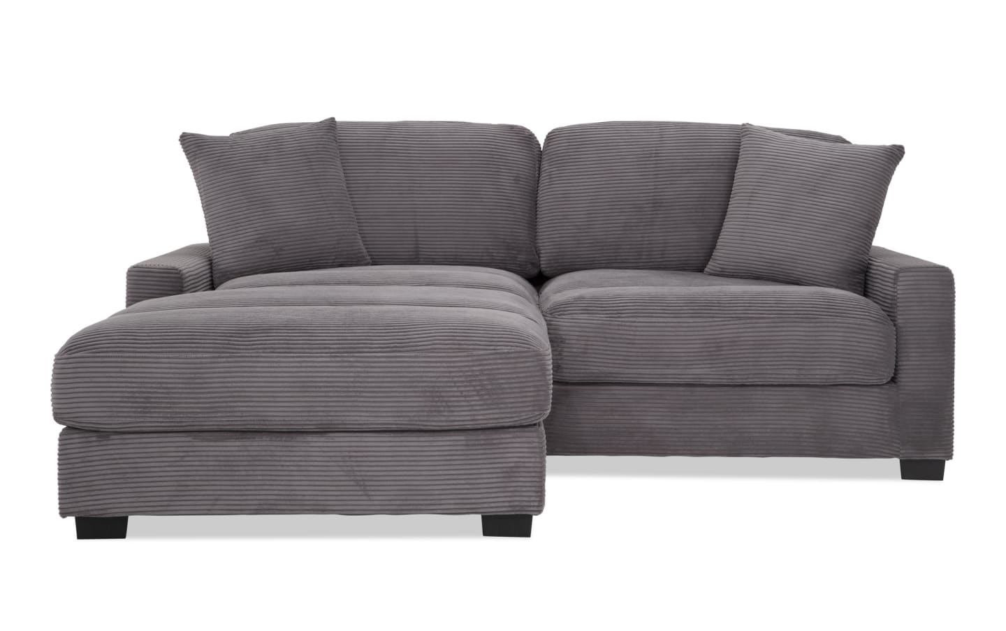 86" L-Shape Sectional Sofa with Reversible Ottoman & Pillows – Left/Right Chaise Couch Gray/Teal/Avocado BO958 - with Avocado | Sold by Uncle Wiener's Wholesale