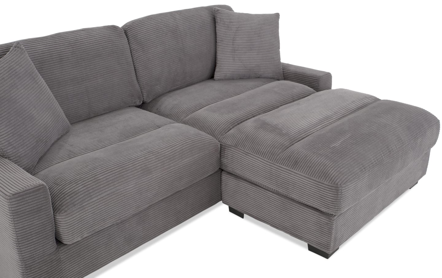 86" L-Shape Sectional Sofa with Reversible Ottoman & Pillows – Left/Right Chaise Couch Gray/Teal/Avocado BO958 - with Avocado | Sold by Uncle Wiener's Wholesale